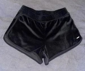 Hollister Goth Black Velvet Shorts thumbnail 2