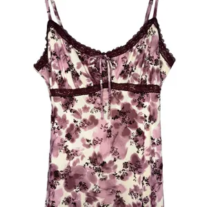 Planet Heart‎ Velvet Floral Babydoll Slip Dress XL Asymmetrical Hem Romantic Y2K thumbnail 4