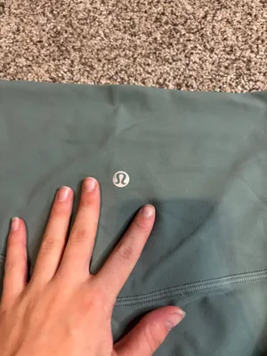 Green Lululemon Biker Shorts 4 6” thumbnail 3