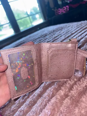 Blush Pink Wristlet Card Holder with Gold Accents thumbnail 3