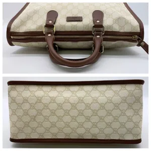 Gucci Cream and Brown Tote Bag with Signature GG Monogram thumbnail 16