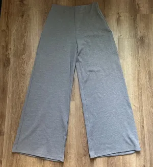 Zara Women Taupe Brown Knit Wide Leg Pull On Pants Small NWT thumbnail 1
