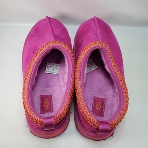 UGG Tasman Maxi Curly Slippers Womens 5 Pink Orange Platform Suede 1153054K thumbnail 4