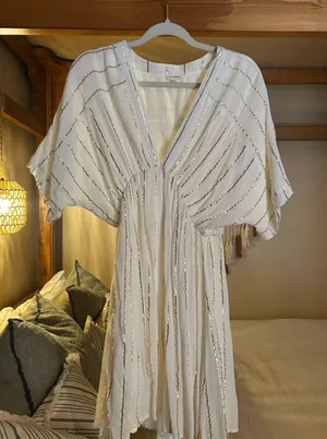 White Sequin Dress Red Dress Boutique thumbnail 3