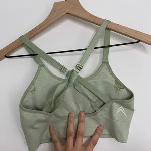 Oner Active Classic Seamless Sports Bra Pistacchio Marl Green Womens Small thumbnail 10
