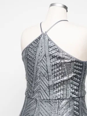 Alex & Eve by Alex Evenings - Sequin Halter Gown thumbnail 13