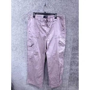 Hollister Womens Pants XXL Lavender Adjustable-Rise Baggy Cargo Wide Leg thumbnail 3