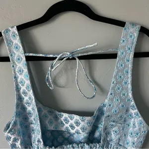 Tuckernuck Hill House Cher Dress Snowflake Brocade Mini Blue Large thumbnail 10