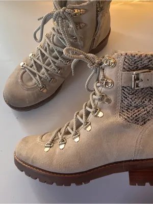 Sam Edelman Women’s Beige Lace-Up Hiker Boots thumbnail 2