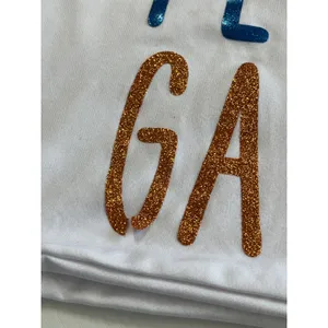 Florida Gators White One Shoulder Glitter Graphic Crop Top S Womens‎ UF Game Day thumbnail 2