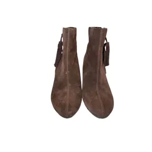 Anne Klein iflex Caroline Womens Size 7 Brown Suede Ankle Tassel Zip Booties thumbnail 4