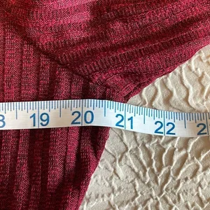 C'Est La Vie Womens Mock Neck Sweater Ribbed Long Sleeve Button Cuff Maroon XL‎ thumbnail 6