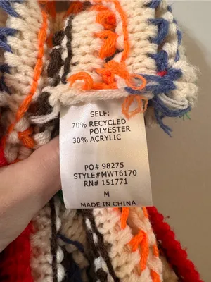 Le Lis Colorful Knit See Through Sweater Medium thumbnail 6