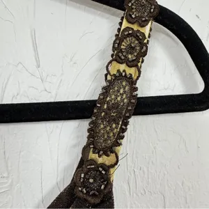 Vintage Scott McClintock Brown Leopard Maxi Dress Womens 6 Formal Glitter Y2K thumbnail 7