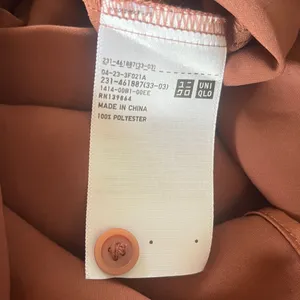 New with tags Uniqlo Women's Copper satin Button-Down Shirt size small thumbnail 5