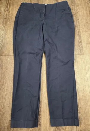 Boden Women's Navy Blue Flat Front Straight Leg Dress Pants Size 8R thumbnail 1