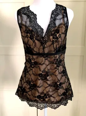 AT loft black lace W nude shell thumbnail 1