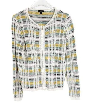 Ann Taylor Factory Full Zip Lightweight Sweater Jacket Size Medium M EUC thumbnail 1