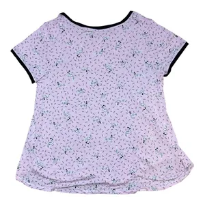 Layla | Light Pink Dalmatian Dog & Bone Pattern Short-Sleeve Top Pajama Set thumbnail 2