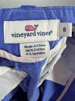 Vineyard Vines‎ Woman's Cotton Stretch Royal Blue Bermuda Shorts Size 6 thumbnail 4
