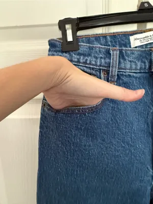 Abercrombie & Fitch Ultra High Rise 90's Straight Jean Blue Jeans 27 4L Long thumbnail 5