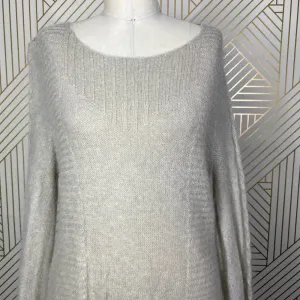 Sundance Catalog Wool Mohair Knit Beige Ribbed Sweater Size US‎ Large thumbnail 4