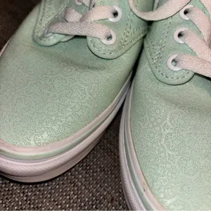 VANS embossed light green laced shoes, size 7.5 thumbnail 5