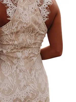 Bohemian Chic Ivory Lace Maxi Dress thumbnail 5