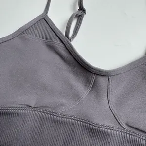 Alo Yoga Alosoft Head Start Sports Bra Fog Gray Size Small Yoga Running thumbnail 4