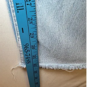 Zara High Rise Wide Leg Jeans Light Wash Blue Raw Hem Size 6 thumbnail 9