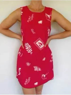 Paper heart tequila shift dress linen roundneck pockets doodles anthropologie thumbnail 13