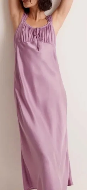 Madewell Satin Square Neck Midi Dress Lilac 10 thumbnail 1