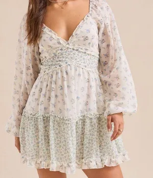 NWT altar'd state saige floral mini dress. Size Medium thumbnail 1