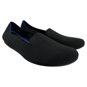 Rothy's The Loafer Slip On Ballet Flat Shoes Lightweight Knit Black Solid 9 thumbnail 2