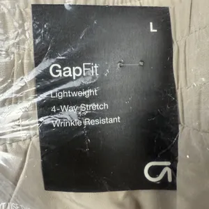 GAP GapFit Tech High Rise Split-Hem Pants Size Large Tan MSRP $69 NWT Comfort‎ thumbnail 7