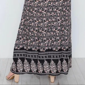 Ganji Paisley Crochet Spaghetti Strap Maxi Dress in Black/Cream Boutique NWT thumbnail 8
