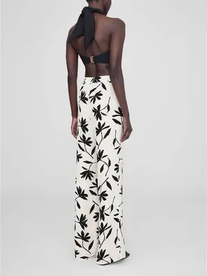 Anine Bing Women’s Owen Pants Pull On Straight Leg in Ivory Daisy S thumbnail 2