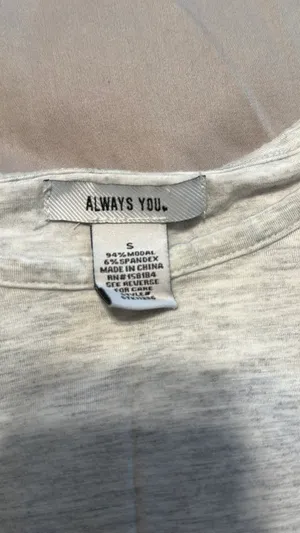 Long sleeve grey Modal shirt Gray thumbnail 3
