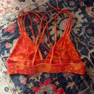 Kulani kinis Orange Floral Bikini Top thumbnail 2
