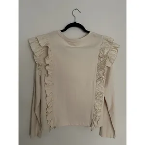 Anthropologie Karina Ruffle Top Size XL 100% Cotton Cream Ruffled Blouse Boho thumbnail 6