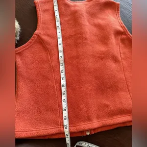 Ll Bean Reed Fleece Gorcore Full Zip Orange Vest M thumbnail 7
