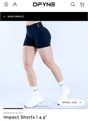 DFYNE Impact Shorts 4.5” | Midnight Black | XS thumbnail 3
