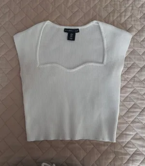 Sincerely Jules white ribbed crop top thumbnail 1
