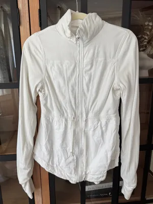 Lululemon Inner Peace Jacket reversible mock neck full zipper up tie waist thumbnail 1