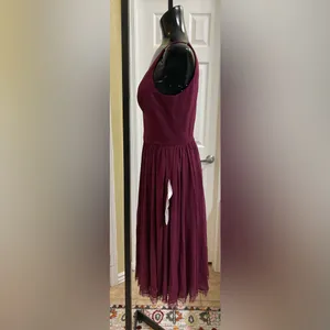 NWT Dress the Population Alicia Dress Burgundy – Size Medium thumbnail 5