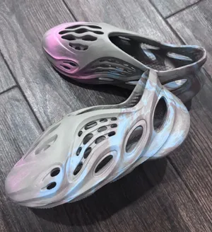 Slip-On Sculpted Foam Clog in Blue and Pink thumbnail 1