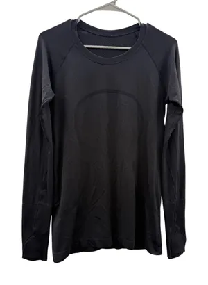 Lululemon Swiftly Tech Long‎ Sleeve 2.0 Womens 8 Black Running Yoga Top Shirt thumbnail 1