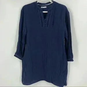 ZARA‎ Navy Lace Insert V-Neck Tunic Top Size XS thumbnail 5