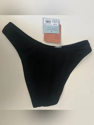 Women's Shade & Shore High Leg Cheeky Bikini Bottom Black Size S NWT thumbnail 2