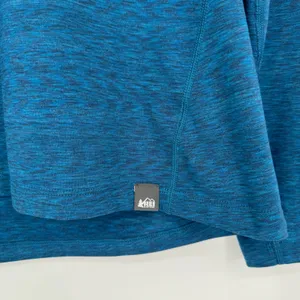 REI Co-op‎ Midweight Quarter Zip Pullover Medium Blue Heathered Gorpcore Hiking thumbnail 4